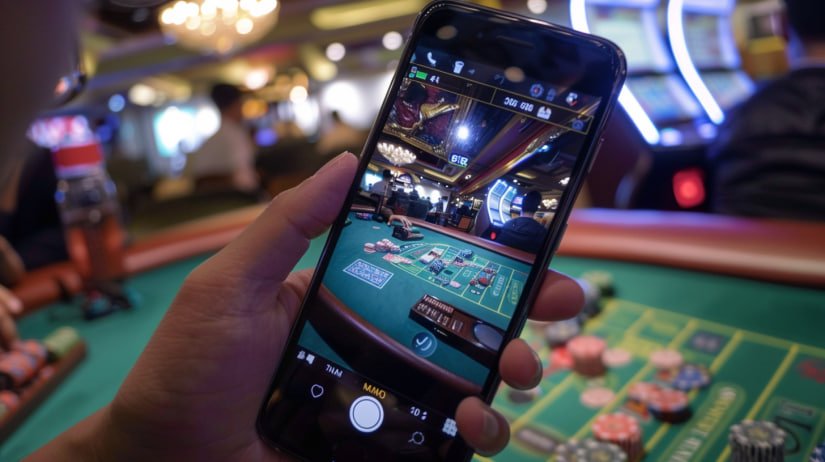 Studio live dealer Dream Gaming dengan pemandangan multi-kamera profesional